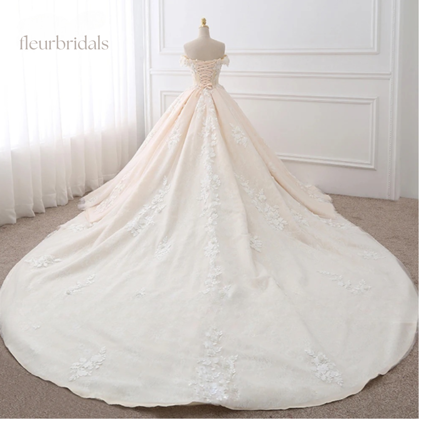 Royal Train Beaded Sweetheart Ball Gown Wedding Dresses Appliques Flowers Vintage Lace Bride Gowns - Fleur Bridals
