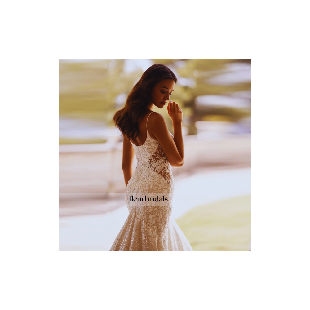 Customized Mermaid Sexy Wedding Dresses Sweetheart Spaghetti Straps Lace Appliques Backless Robe De Mariee - Fleur Bridals