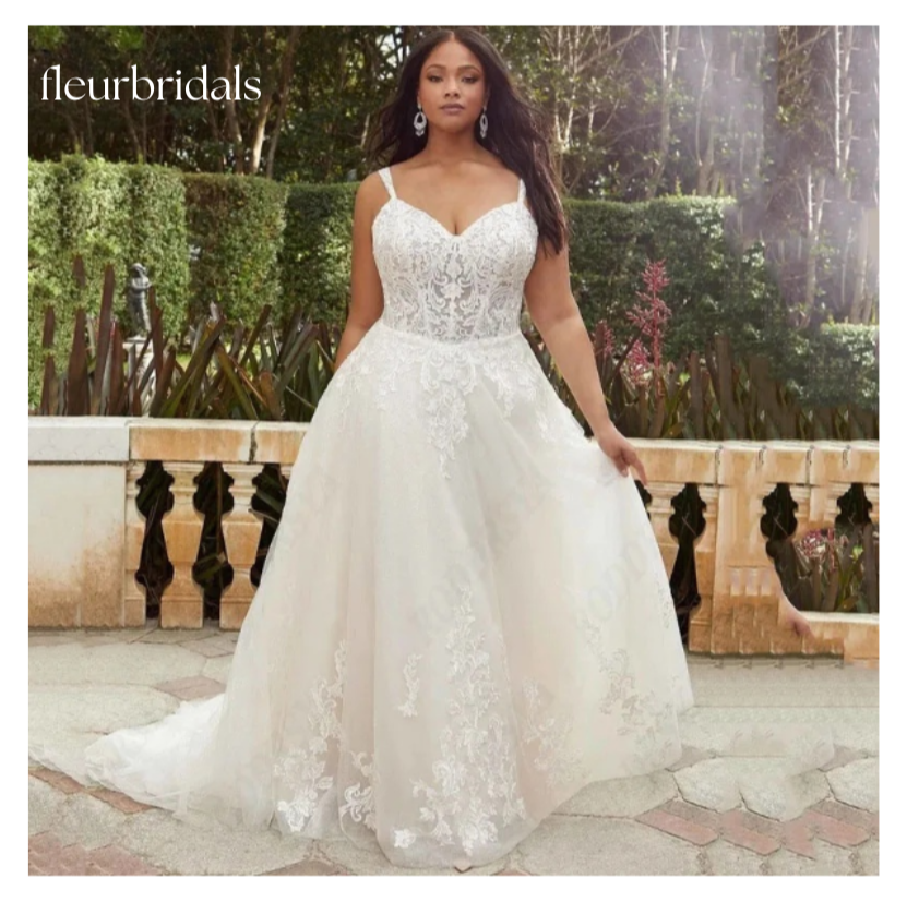 Plus Size Wedding Dresses For Women Boho A-line Sexy V-Neck Backless Custom Made Bridal Gown