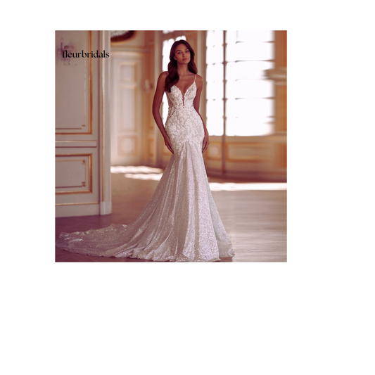 Customized Mermaid Sexy Wedding Dresses Sweetheart Spaghetti Straps Lace Appliques Backless Robe De Mariee - Fleur Bridals 